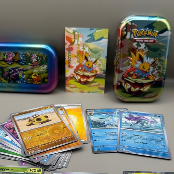 Pokemon tin box with cards - Picture 3 of 5